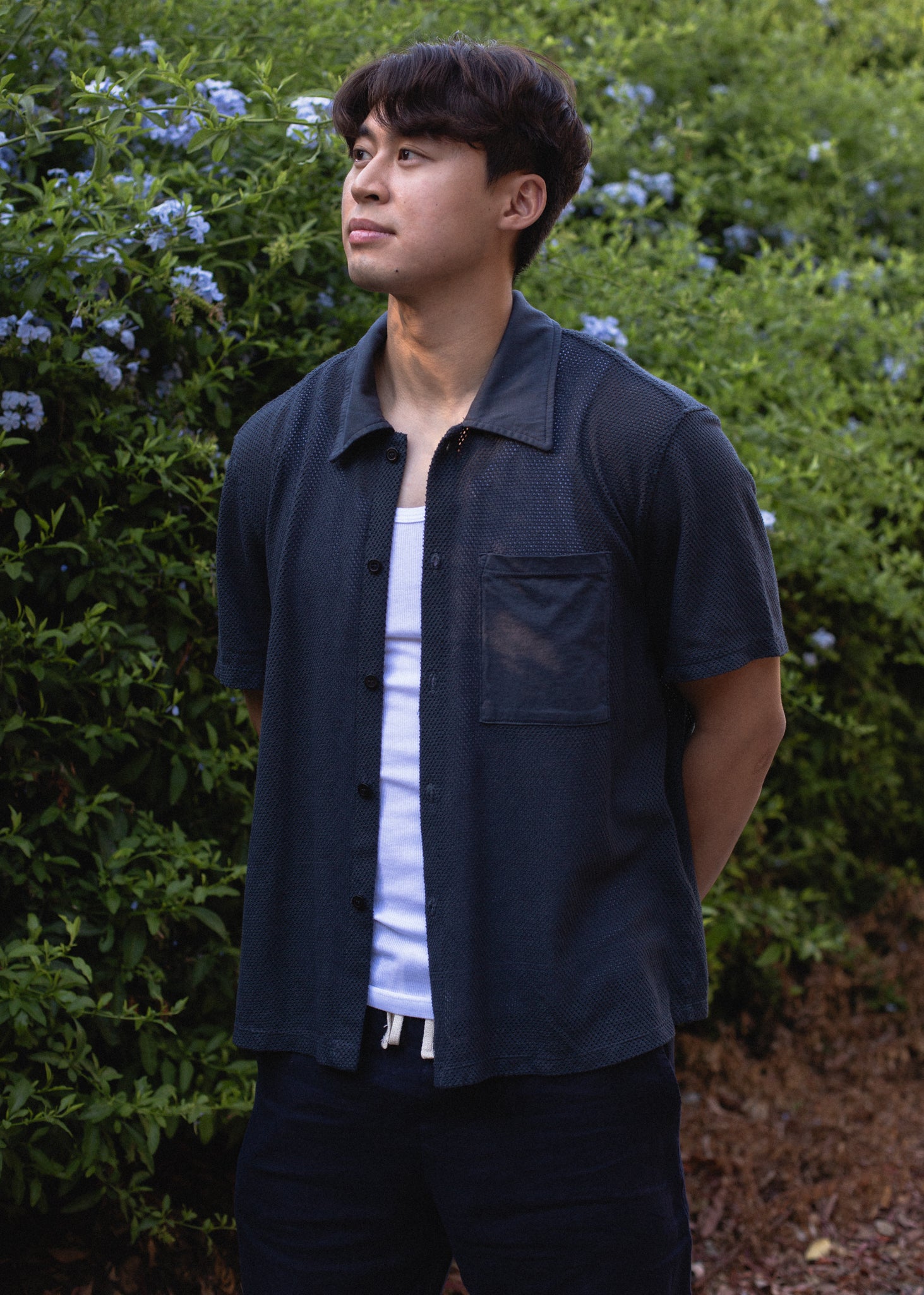 Mesh Button Down Shirt | glee + co | responsibly made in Los